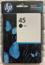 HP 45 Black Ink Cartridge 51645A New Genuine OEM Sealed Bulk Pack Free Shipping - £60.09 GBP