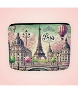 Paris Eiffel Tower Hot Air Balloon Cosmetic Bag – 9x7 Travel Pouch - $11.83