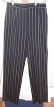 Jones New York Striped Wool Navy blue Dress Pants Misses Size 6 - £11.67 GBP