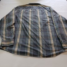 NO BOUNDARIES Men's Gray & Brown Plaid Shirt Button Down Long Sleeve Sz XL 46-48 image 2