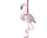 Kurt Adler Preppy Christmas Pink Flamingo Hanging Ornament - £7.90 GBP