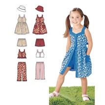 Simplicity Easy to Sew Girl&#39;s Dress, Top, Pants or Shorts and Hat Clothing Sewin - £18.75 GBP