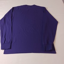 Jerzees Dri-Power TIGER PRIDE Men's Purple Cotton Blend T-Shirt Long Sleeve Sz M image 2