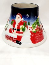 Yankee Candle SANTA REINDEER SLED SNOW PINE Large Shade Topper 3D Jar Ch... - $35.00