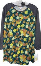 NEW LuLaRoe 3XL Navy Green Yellow Floral Body- Gray Sleeves Randy Baseba... - $24.74