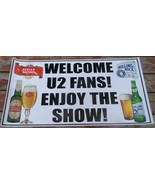 U2 Banner Large Welcome Fans Rolling Rock Stella Artois Beer Sponsor Ver... - $41.07 CAD