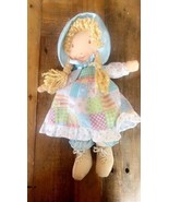Learning Curve Holly Hobbie Plush Stuffed Toy Doll w/ Rattle &amp; Braids - £14.21 GBP