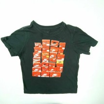 Nike The Nike Tee Boys T-Shirt Size L Black Cotton QK19 - $7.91