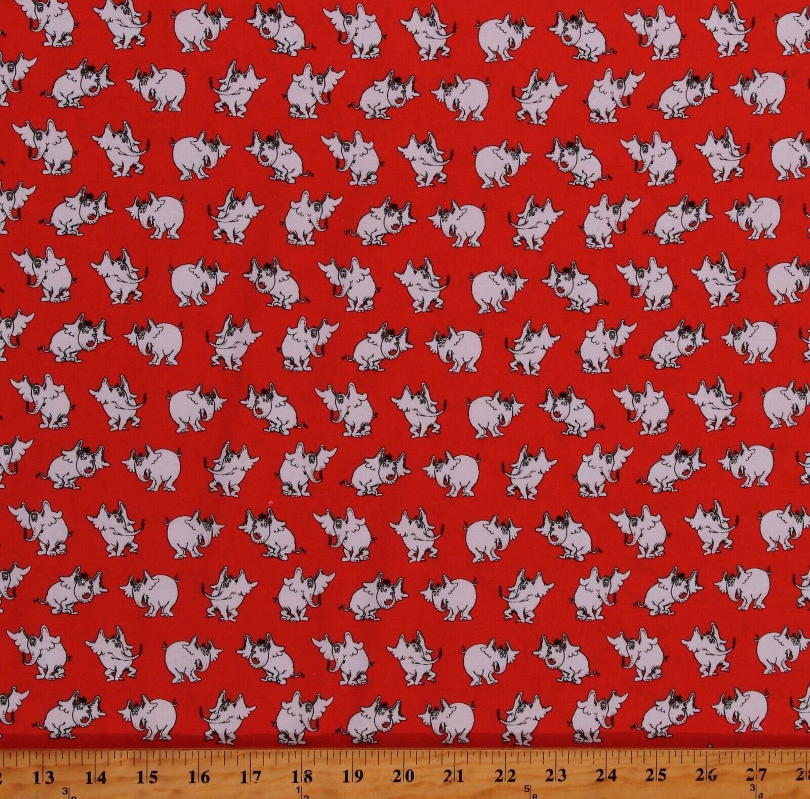 Primary image for Cotton Horton Hears A Who A Little Dr. Seuss Fabric Print by the Yard D579.86