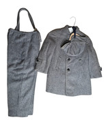 Vintage 1960s Fieldston Grow A Year Boys Blue Wool Parka Coat Snowpants ... - $197.99