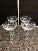 Four Beautiful Crystal Champagne/Sherbet Glasses Please See Description. - $20.00