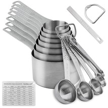 Measuring Cups And Spoons Set, 18/8 Stainless Steel Measuring Cups And Spoons Se - £43.49 GBP