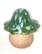 Drip Glaze Ceramic Mushroom Figurine -   GREEN CAP - £12.13 GBP