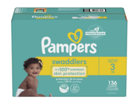 Pampers Swaddlers Active Baby Diaper, 3 136.0ea - £50.21 GBP