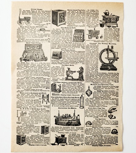 1900 Toys Banks Safes Advertisement Victorian Sears Roebuck 5.25 x 7"  Item image 2