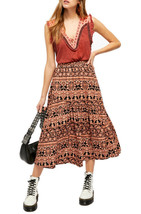 FREE PEOPLE Womens Skirt Tiers Maxi Elegant Stylish Black Size S OB1156864 - £43.79 GBP