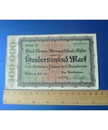 K. Germany Banknote Notgeld Essen Fried Krupp 100000 Mark 1923 Reihe D W... - £8.28 GBP