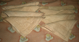Napkins - set of  8 Linen Napkins - Vintage from the 60's (Peach Color) - $7.95
