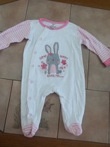 some bunny loves me embroidered babygro sleep suit age 3-6 months 62-68cm - $5.59