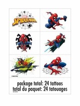 Spiderman Birthday Party 24 ct Tattoos Favors - £2.36 GBP