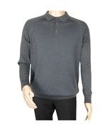 Men&#39;s Sweater Knit By BRANGO Turkey Polo Neck Cotton Blend 21228 Charcoa... - $1,029.68 MXN