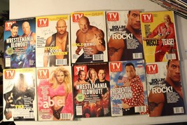Tv Guide 1998-2001 Wwf Undertaker Stone Cold Steve Austin The Rock Lot Of 9 - £47.01 GBP