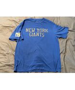 NFL Vintage Reebok New York Giants Tee M Blue Embroidered Logo 100% Cotton - $491.52 MXN