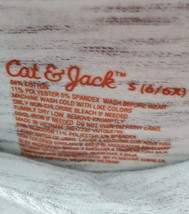 Cat &Jack Girls' Small (6-6X)  Leggings Gray Almond Cream Extra Durable Knee image 4