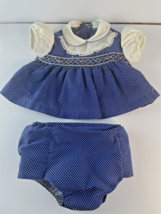 Vtg Baby Girl Size 9 month Judy Philippine Smocked Dress &amp; Waterproof Bloomers - $6.89