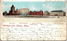 Copley Square Greetings from Boston MA Postcard PC7 - £7.98 GBP