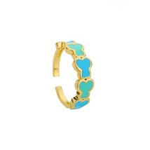 Colorful Enamel Butterfly Rings For Women Adjustable Open Stainless Stee... - £18.77 GBP