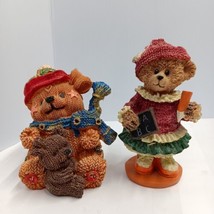 Boyds Bears Christmas Figurine Teacher Teddy Bear ABC Pencil Holly Scarf... - $18.49
