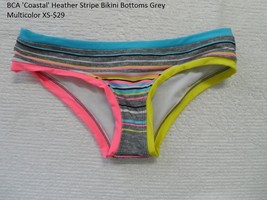 BCA &#39;Coastal&#39; Heather Stripe Bikini Bottoms Grey Multicolor XS-$29  - $6.52