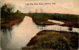 Little Blue River Scene Fairbury Nebaraska NE 1911 DB Postcard G P Weisel Pub D3 - £4.64 GBP