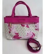 Michael Kors Hailee Satchel Crossbody Tote Pink Floral Handbag Purse - $1,089.45 MXN