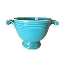 Fiestaware Vintage (1937-1969) Turquoise Sugar Bowl with Scroll Handles ... - $28.80