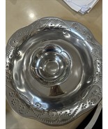 LENOX 2pc FRENCH PERLE CHIP/DIP 12&quot; ALUMINUM BNWT POLISH STEEL  SHINNY B... - $920.12 MXN
