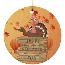 Thanksgiving Turkey Pumpkin Ornament Cute Wild Turkey With Fall Ornaments Gifts - £11.83 GBP