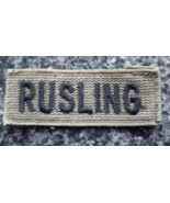 Military Name Badge/Patch &quot;RUSLING&quot; - $36.85 CAD
