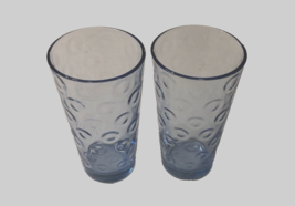 $20 Set of 2 Circleware Pasabahce Turkey Vintage 90s Blue Mirage Azure Glasses - £16.76 GBP