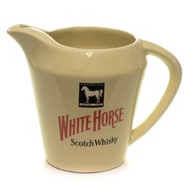 White Horse Scotch Whisky Water Pitcher Pub Jug Yellow Wade England Vint... - £17.00 GBP
