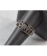 Womens Vintage Sterling Silver Lucky Elephant Horseshoe Clover Ring 4.1g... - €42,43 EUR