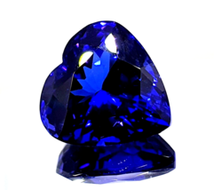 16.59 Cts Natural Tanzanite D-BLOCK Aaa+ Heart Cut Vivid Blue Gemstone - £6,637.90 GBP