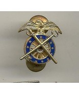 U.S. NAVY EAGLE OVER SHIPS WHEEL WITH CROSSED SWORDS PIN    inv 4 - $19.99