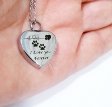 Memorial Necklace Pendant, Pet Paw Urn, Cremation Memorial Jewelry, Thoughtful G - £28.12 GBP