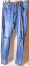 Wax Jeans Butt I Love you JR Sz 9/29 Distressed Skinny High-Rise Denim Blue Wash - £11.01 GBP