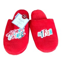 New Hallmark Channel Womens Size S M Slippers Slip On Red #1 Fan Slip On - £9.47 GBP