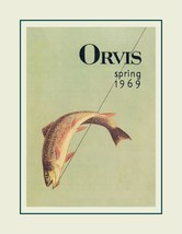 Vintage Orvis Fly Fishing Poster Print Cabin Wall Art Dad Fisherman Gift 1960s - £17.57 GBP+