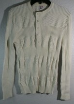 Vintage Far Out Gear long sleeve Womens White/ Cream Sweater Large Cotto... - $17.81