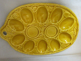 Egg Tray Containers Carriers Easter Deviled Harvest Gold Ceramic - $647.59 MXN